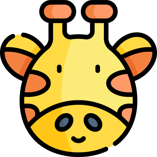 Giraffe Kawaii Lineal color icon