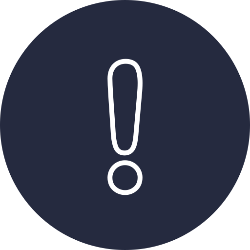 Exclamation Generic black fill icon