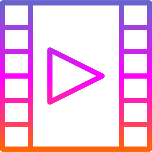 vídeo Generic gradient outline icono