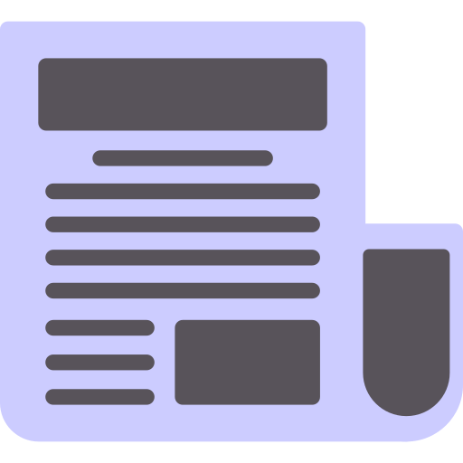 News paper Generic color fill icon