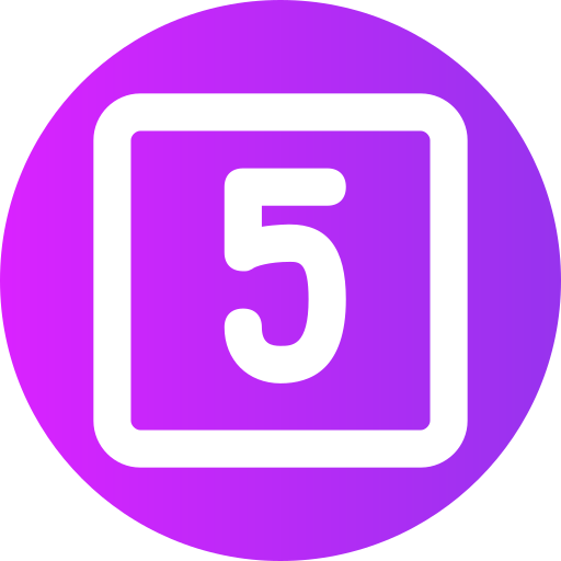 vijf Generic gradient fill icoon