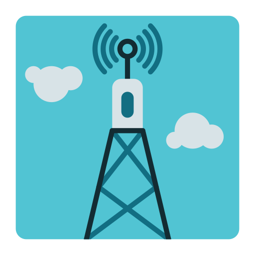 wieża radiowa Generic color fill ikona