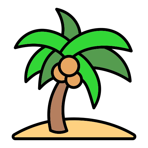 Кокосовое дерево Generic Outline Color иконка