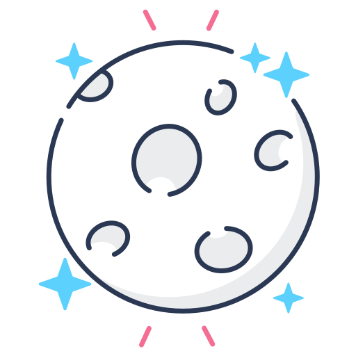 księżyc i gwiazdy Generic color fill ikona