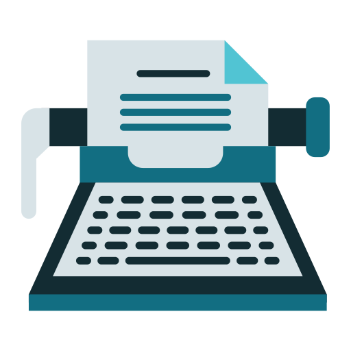 machine à écrire Generic color fill Icône
