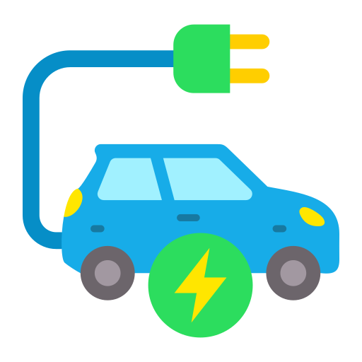 samochód elektryczny Generic color fill ikona