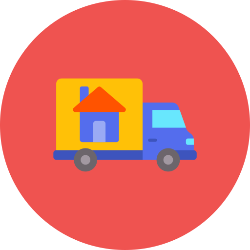 verhuizer vrachtwagen Generic color fill icoon