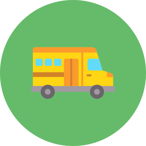 School bus Generic color fill icon