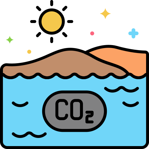 acidificación oceánica Generic color lineal-color icono