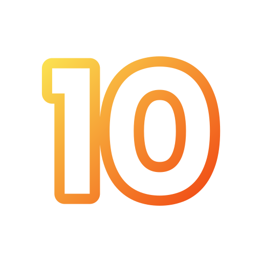 10 Generic gradient outline icona