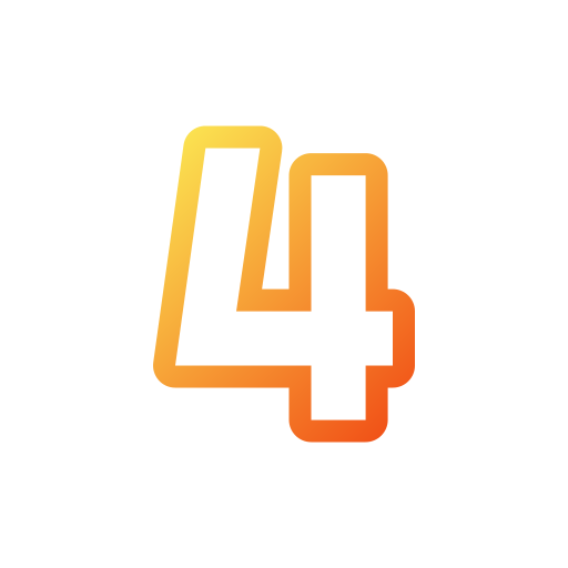 Number 4 Generic gradient outline icon