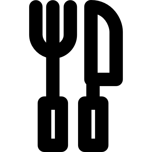 Knife and Fork Curved Lineal icon