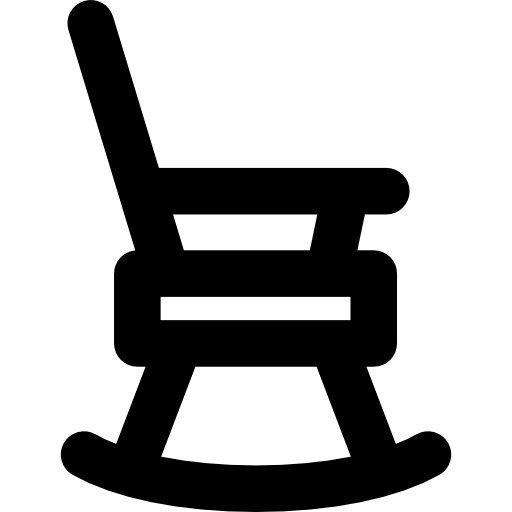 cadeira de balanço Curved Lineal Ícone