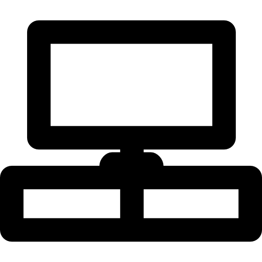 telewizja Curved Lineal ikona