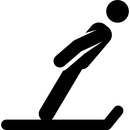 Ski Jump Pictograms Fill icon