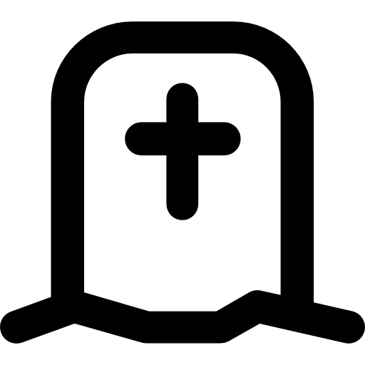 nagrobek Curved Lineal ikona