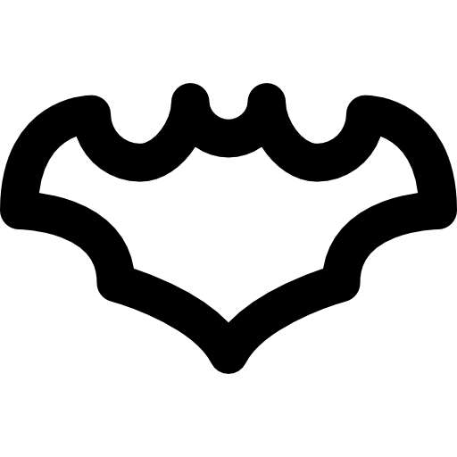 pipistrello Curved Lineal icona
