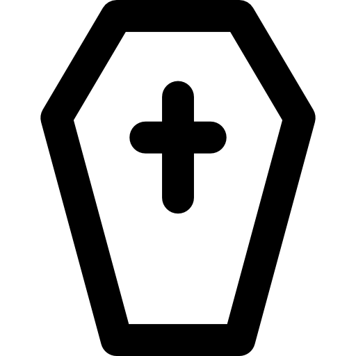Coffin Curved Lineal icon