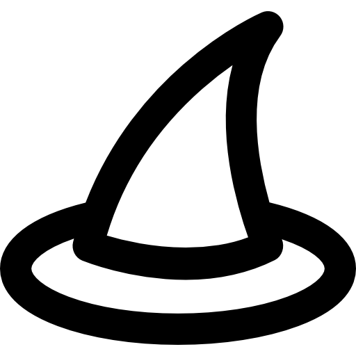 sombrero de bruja Curved Lineal icono