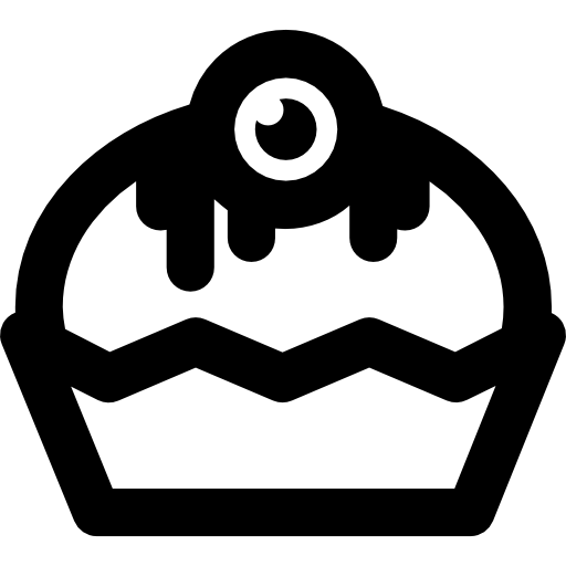 Zombie Muffin Curved Lineal icon