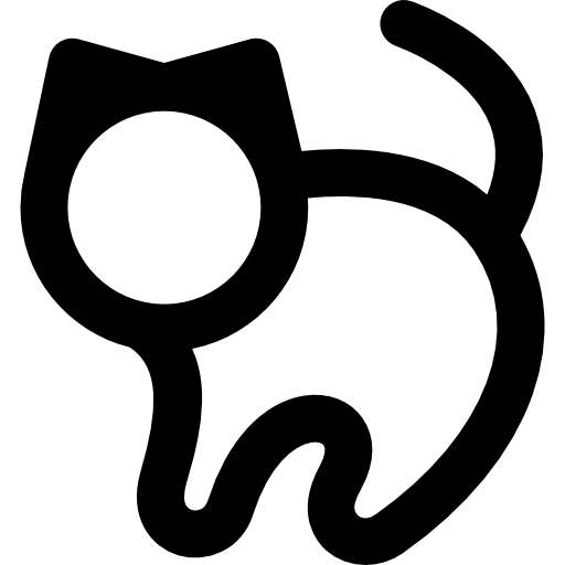 katze Curved Lineal icon