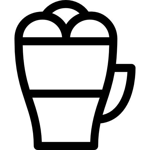 café con chocolate Basic Straight Lineal icono