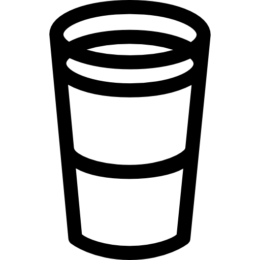 copo de café Basic Straight Lineal Ícone