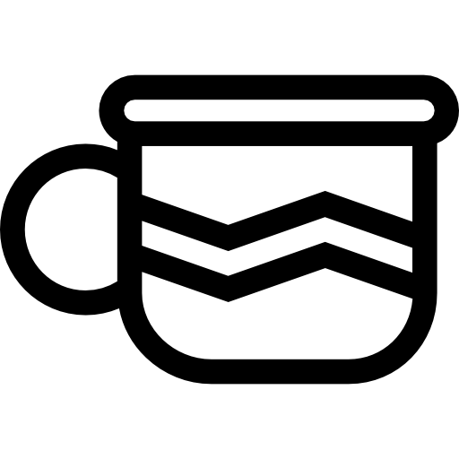tazza di caffè Basic Straight Lineal icona