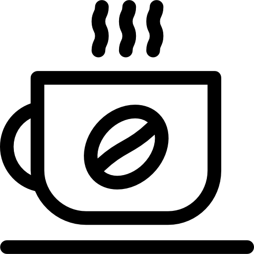 café Basic Straight Lineal Ícone