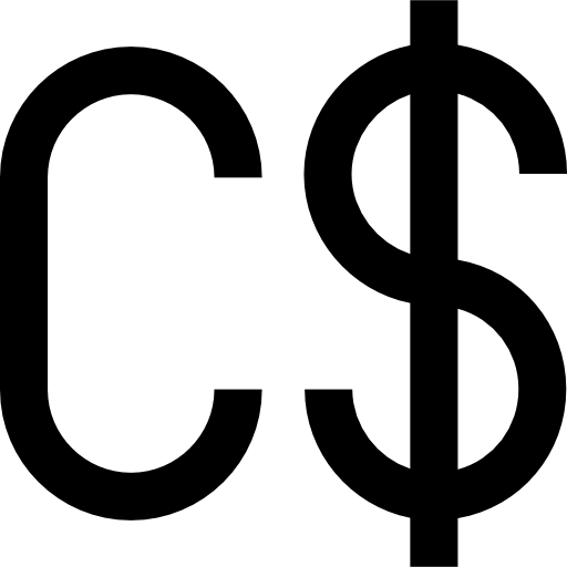 dolar kanadyjski Basic Straight Lineal ikona