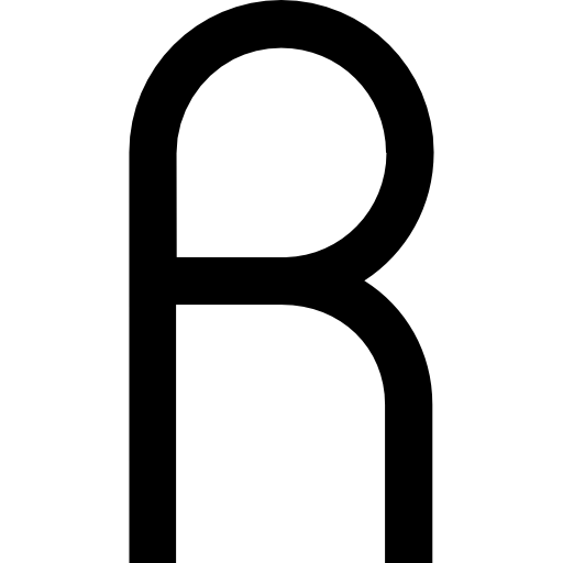 rand sudafricano Basic Straight Lineal icono