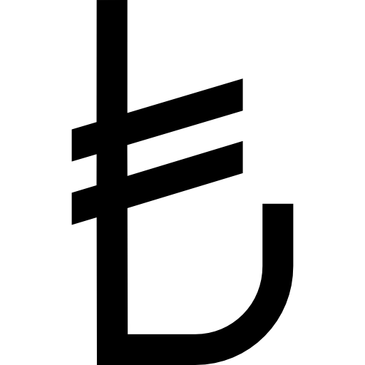lira turca Basic Straight Lineal icono