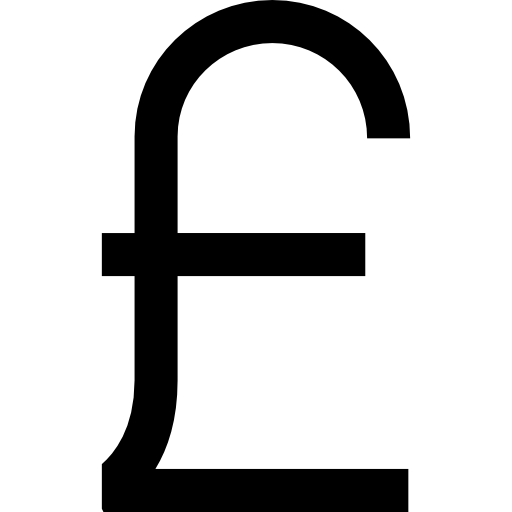 Британский фунт Basic Straight Lineal иконка