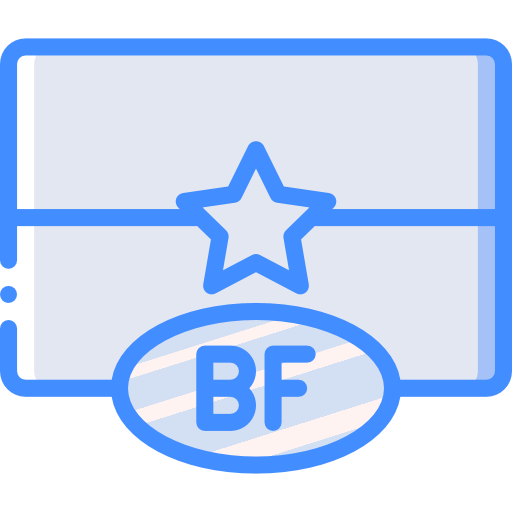 burkina faso Basic Miscellany Blue icon