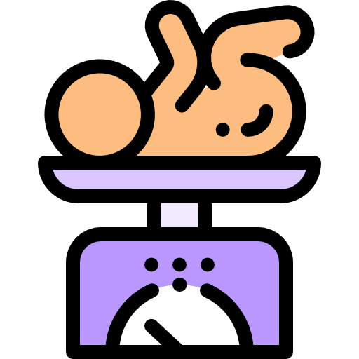 赤ちゃんの体重 Detailed Rounded Lineal color icon