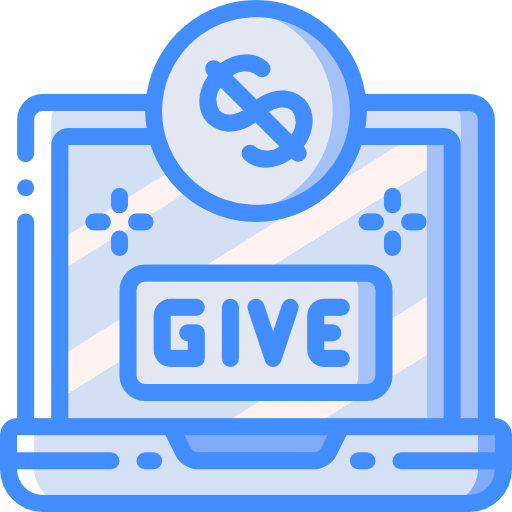 Donate Basic Miscellany Blue icon