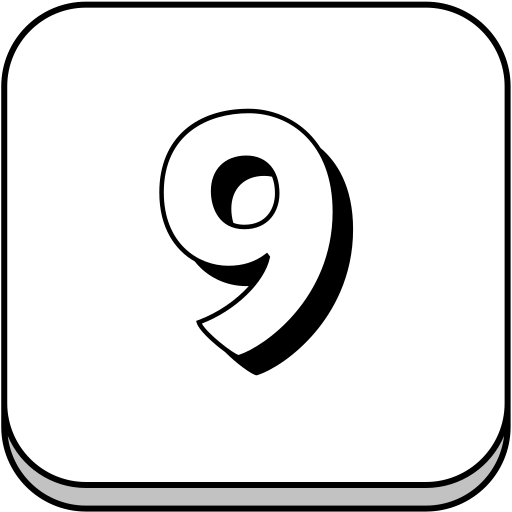 numero 9 Generic color lineal-color icona