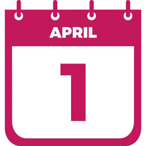 1 aprile Generic color fill icona