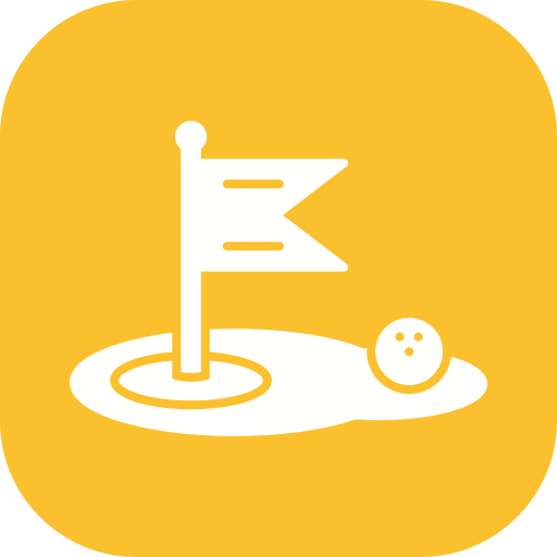 bandera de golf Generic color fill icono