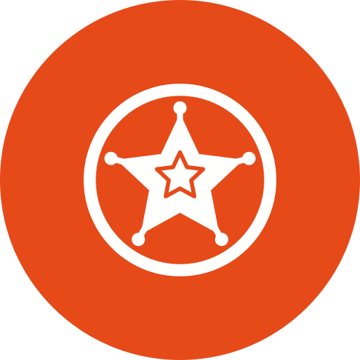 odznaka szeryfa Generic color fill ikona