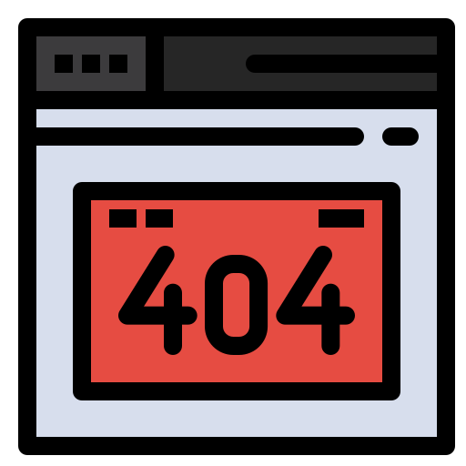 Ошибка 404 Generic color lineal-color иконка