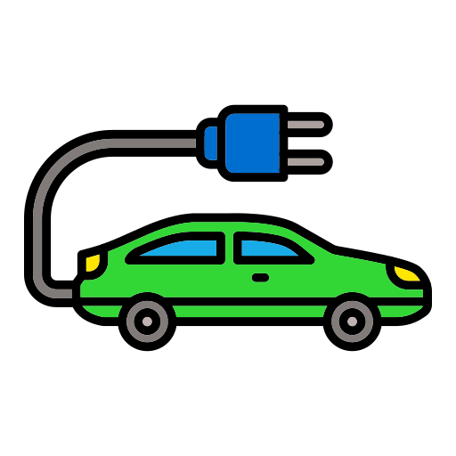 電気自動車 Generic color lineal-color icon