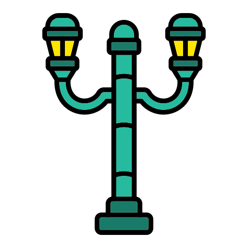 Уличный фонарь Generic color lineal-color иконка