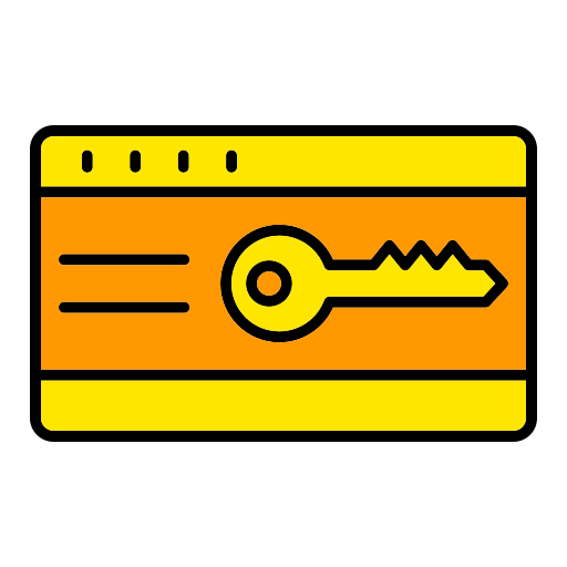 키 카드 Generic color lineal-color icon