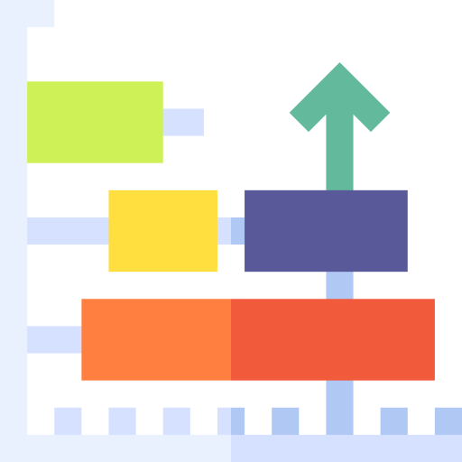 Combination chart Basic Straight Flat icon