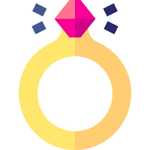 anillo de diamantes Basic Straight Flat icono