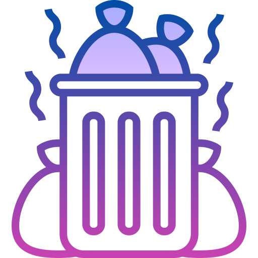 Trash Detailed bright Gradient icon