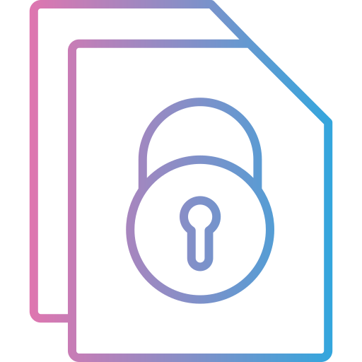 Secure data Generic gradient outline icon