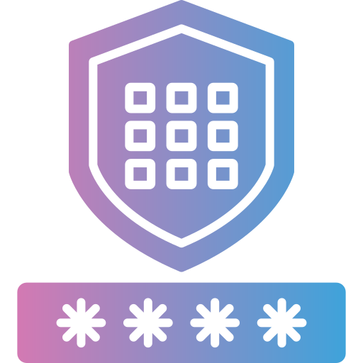 codice di sicurezza Generic gradient fill icona