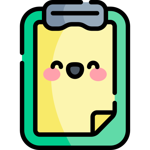 zwischenablage Kawaii Lineal color icon